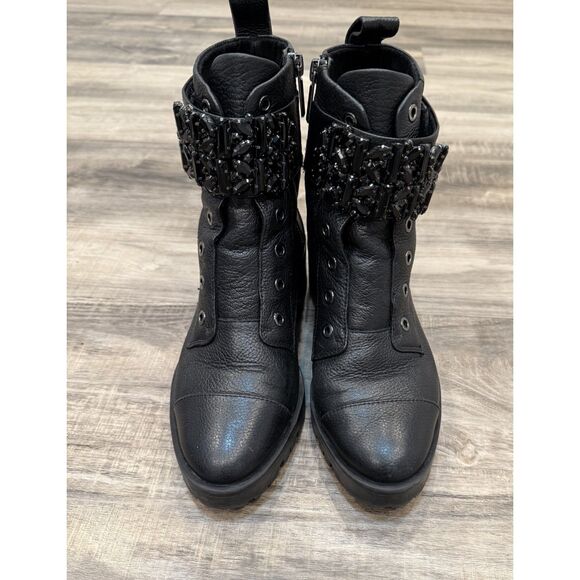 Karl Lagerfeld Paris Pippa Lug Sole Combat Boot size 6.5 - Picture 1 of 6